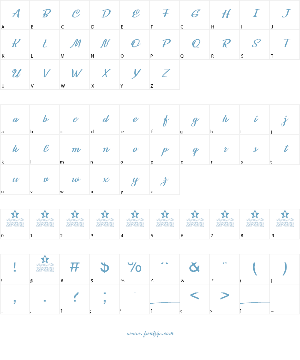 Superworld Personal Use Font Character
